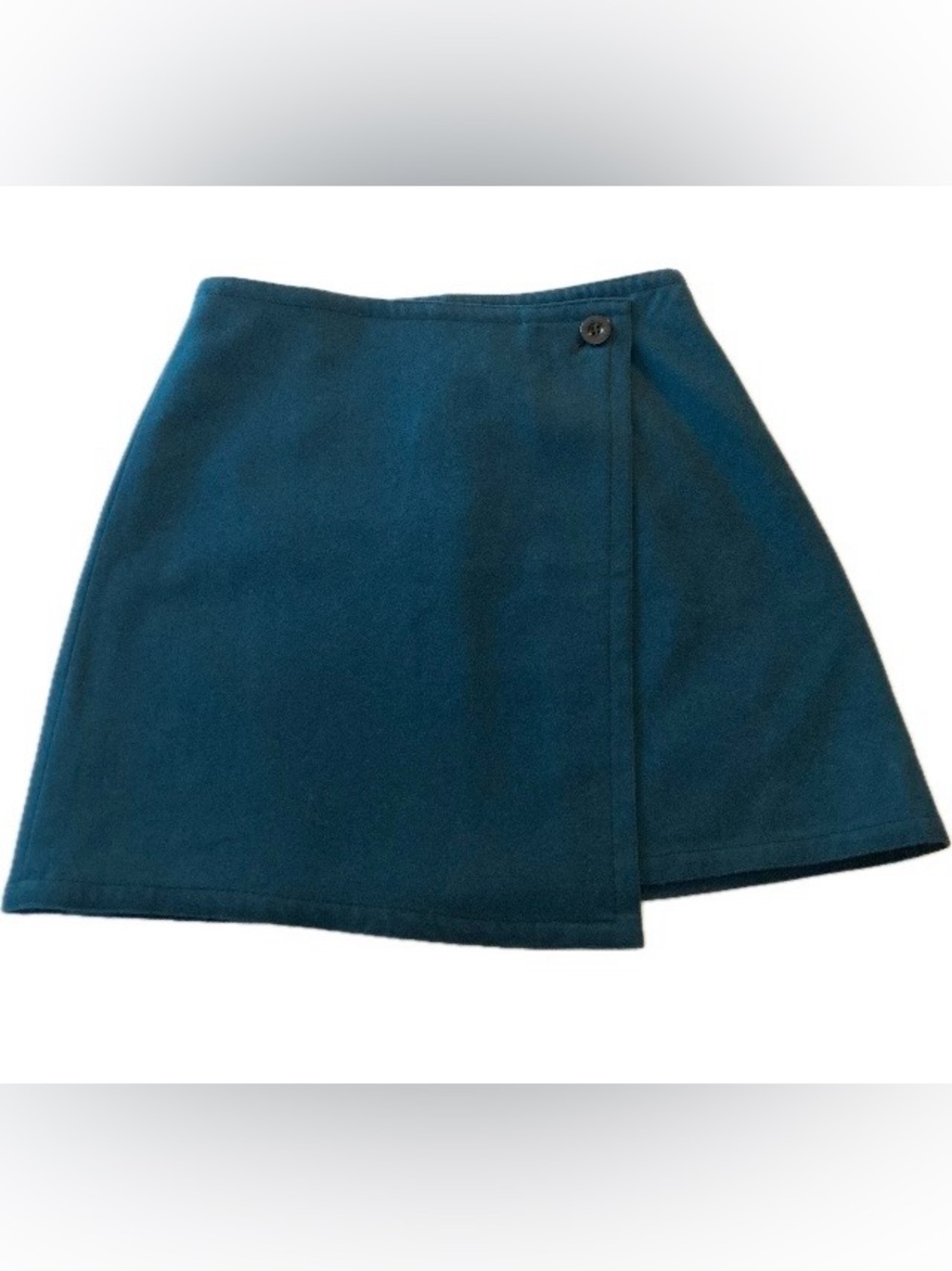 NWT LOFT Forest Green Wrap-Style Skirt Wool Blend Lined Size 6 Fall Winter